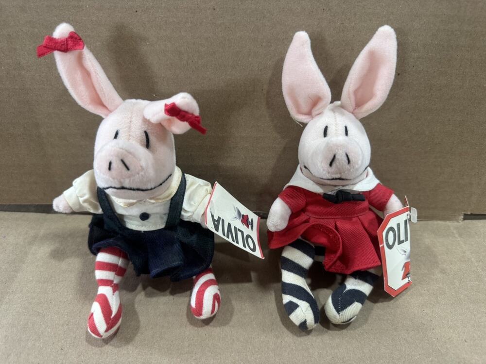NWT Lot Of 2 Olivia The Pig Stuffed Animal FAO Schwartz Gund